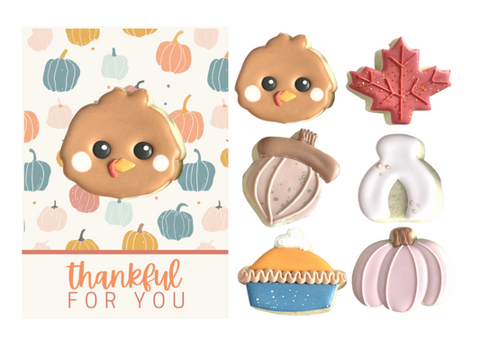 'Thankful For You' cookie card