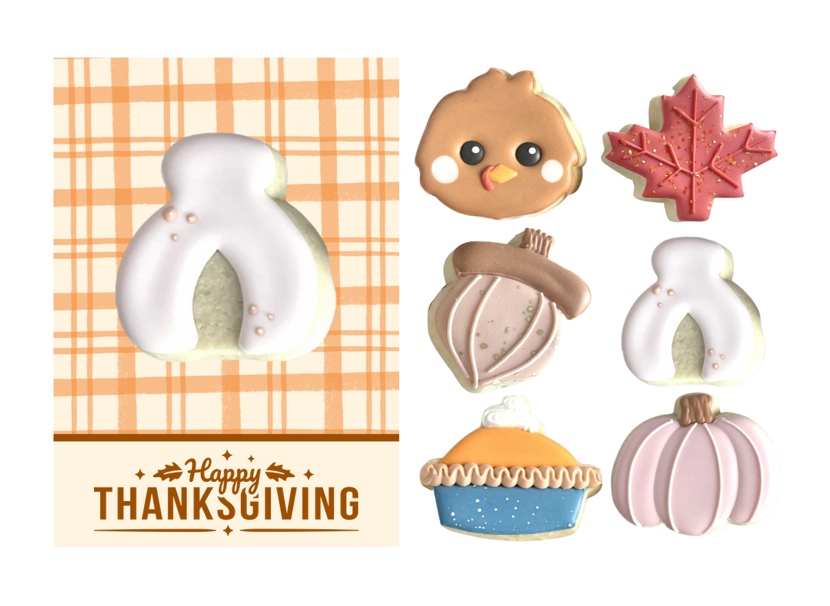 'Happy Thanksgiving' cookie card