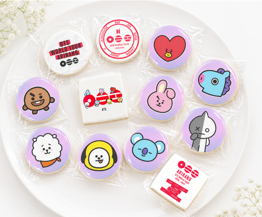 BT21 World Tour - 1dz printed mini cookies