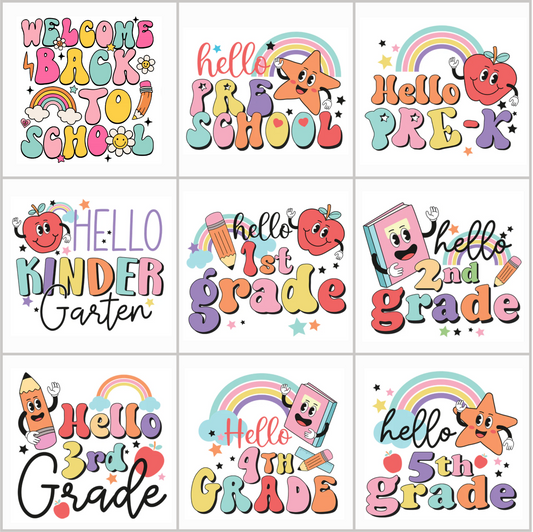 'First Day of School' fill-in chalkboard cookie card
